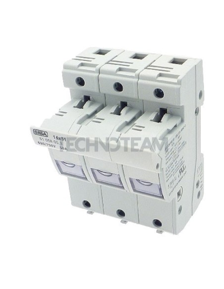 Fuse holder 14x51 690VAC/750VDC UL 3P