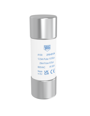 A100-Fuse 800V 22x65 SPD protection 12,5kA 10/350 25kA 8/20