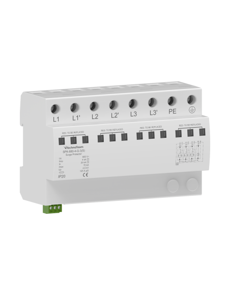 SPK-880-4-G-3(S) - SPD 880V T1 2 GDT con microinterruttore
