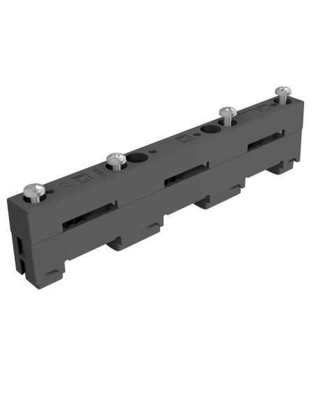 TT60SYS-SU Supporto busbar 3P 2 fori. Viti   spaziatori
