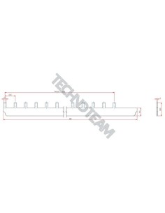 Busbar 35mm2 not isolat. later.connect. 1p 1500VDC 12x22,5mm