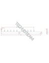 Busbar 35mm2 not isolat. later.connect. 1p 1500VDC 12x22,5mm