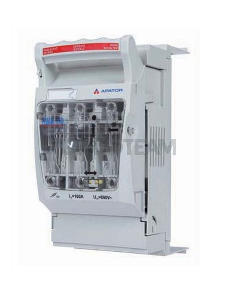 Switch disc. NH00 3P bottom M8 screw terminal - Busbar