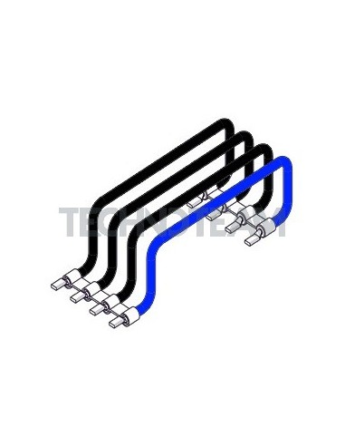 Row conductor 4poles 10mm2 (3 black and 1blu) 250mm