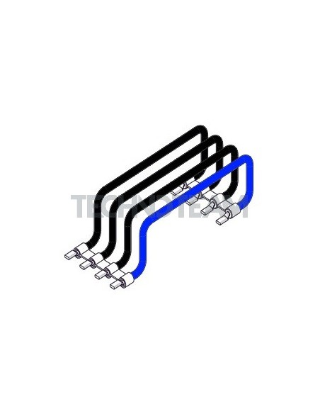 Row conductor 4poles 10mm2 (3 black and 1blu) 138mm