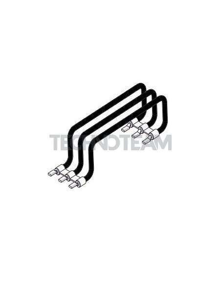 Row conductor 3poles 10mm2 black 150mm
