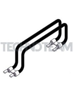 Row conductor 2poles 16mm2 black 250mm
