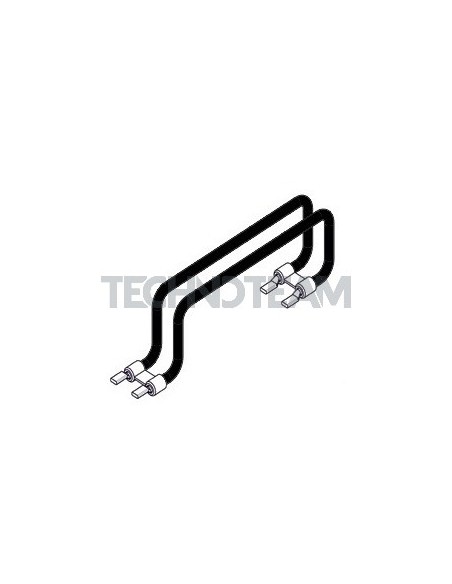 Row conductor 2poles 10mm2 black 150mm
