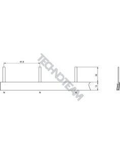 Barra pin isolata 1P 16mm2 3x61,6mm