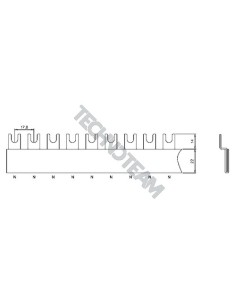 Busbar fork 1pole isolated distance 17,8mm