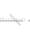 Busbar 35mm2 isolated 90° pin 1pole 1000VDC 8x17,8mm