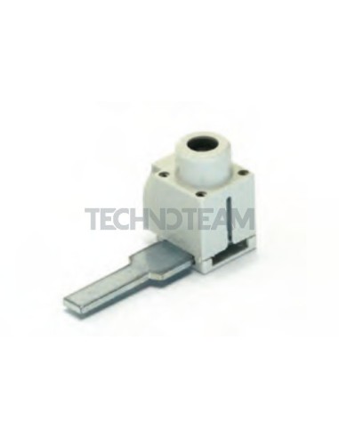 Terminale di connessione isolato a pin 6x32x2 blu laterale
