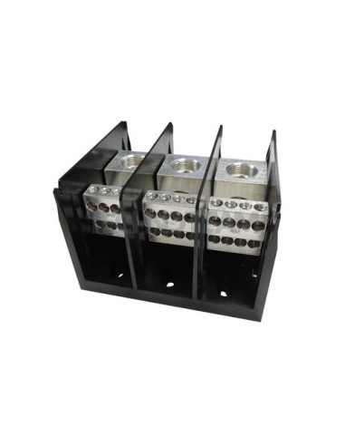 Distribution block 3poles IN:1x(300mm2) OUT:8x(25mm2)