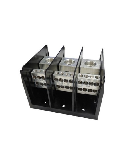 Distribution block 3poles IN:1x(300mm2) OUT:8x(25mm2)