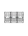 Blocco di distrib. 3poli IN:2x(380mm2) OUT:8x(85mm2) grigio