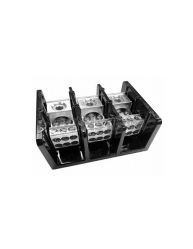 Blocco di distrib. 3poli IN:1x(200mm2) OUT:6x(33mm2)