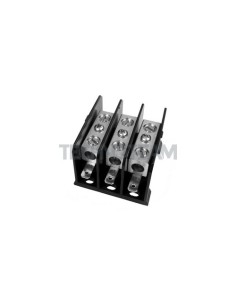 Blocco di distrib. 3poli IN:3x(2-12AWG) OUT:3x(2-14AWG)nero