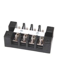 Terminal block 600VAC/DC 4 poles 10-32 stud remov. connect.