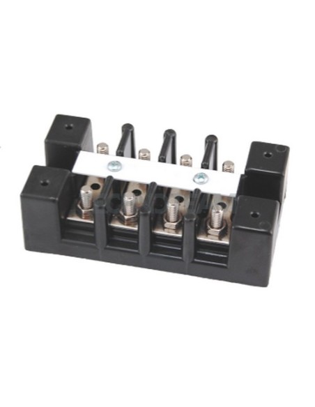 Terminal block 600VAC/DC 6poles 10-32 stud remov. connect.