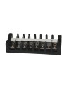 Terminal block 600VAC/DC 12 poles remov.connect.brass insert