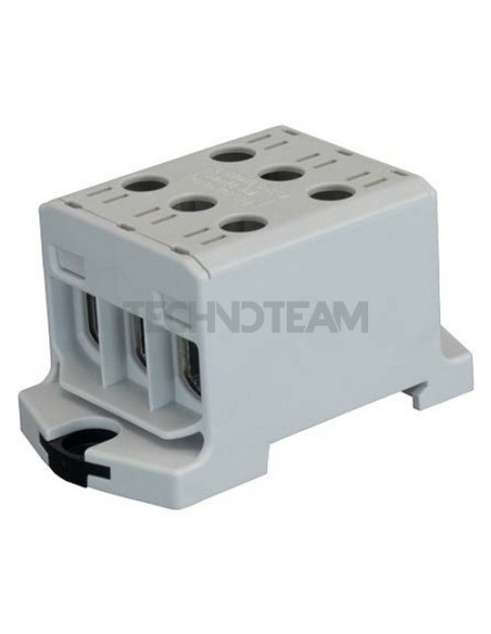 Distrib block 1pole IN:3x(50mm2) OUT:3x(50mm2) Grey