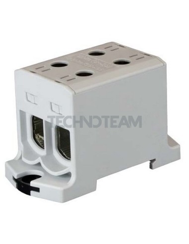 Blocco di distrib. UL 1polo IN:2x(95mm2) OUT:2x(95mm2) grigi