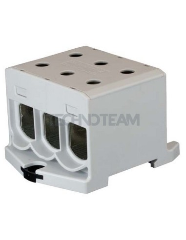 Blocco di distrib. 1polo IN:3x(150mm2) OUT:3x(150mm2) giallo
