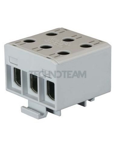 Blocco di distrib. 3poli IN:3x(50mm2) OUT:3x(50mm2) grigio