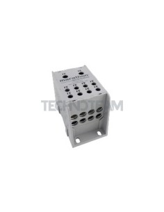 Distrib. block 1poles IN:2x(240mm2) OUT:8x(67mm2) grey
