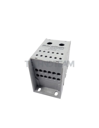 Blocco di distrib. 1poli IN:2x(4 AWG) OUT:12x(14 AWG) grigio