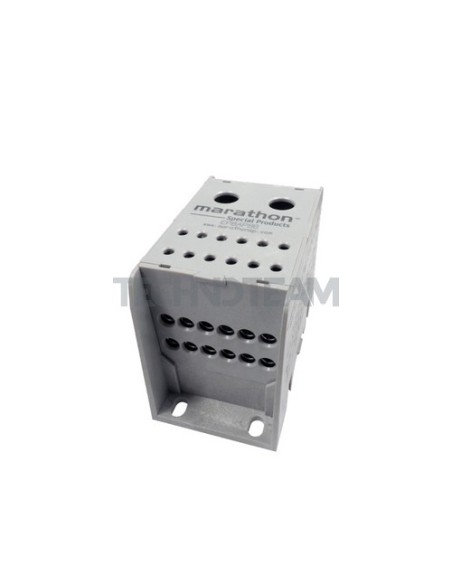 Distrib. block 1poles  IN:2x(4 AWG) OUT:12x(14 AWG) grey
