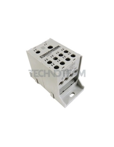 Blocco di distrib. 1poli IN:2x(6-14AWG) OUT:8x(14AWG) grigio