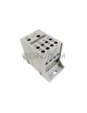 Distrib. block 1pole IN:2x(6-14AWG) OUT:8x(14AWG) gray