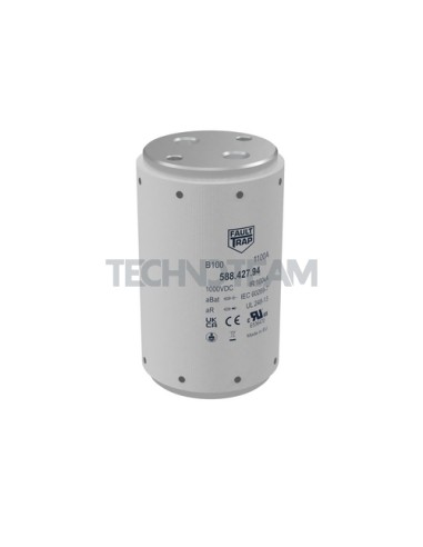 B100 - Fuse 1000VDC aBat 750A - 2xM12 - Silver Plated
