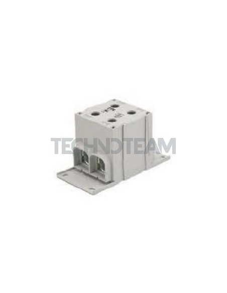 Blocco di distribuz.1polo IN:2x(300mm2) OUT:2x(300mm2) Cu