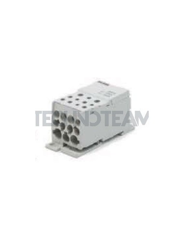 Blocco 1polo IN:1x(24x6mm) OUT:2x(35mm2)5x(16mm2)4x(10mm2)Cu