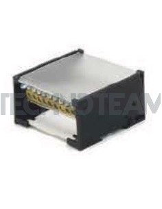Blocco di distribuz.2poli 2x[IN:1x(16mm2) OUT:8x(10mm2)] Cu