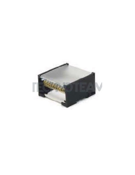 Blocco di distribuz.2poli 2x[IN:1x(16mm2) OUT:8x(10mm2)] Cu