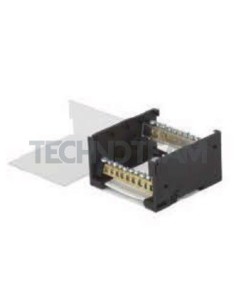 Distribution block 2poles 2x[IN:1x(16mm2) OUT:8x(10mm2)] Cu 2
