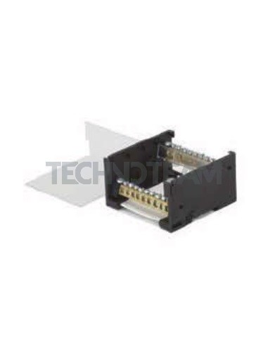Distribution block 2poles 2x[IN:1x(16mm2) OUT:8x(10mm2)] Cu
