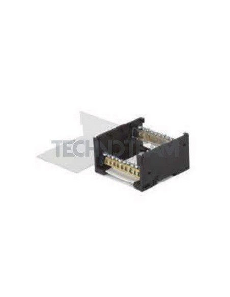Distribution block 2poles 2x[IN:1x(16mm2) OUT:8x(10mm2)] Cu