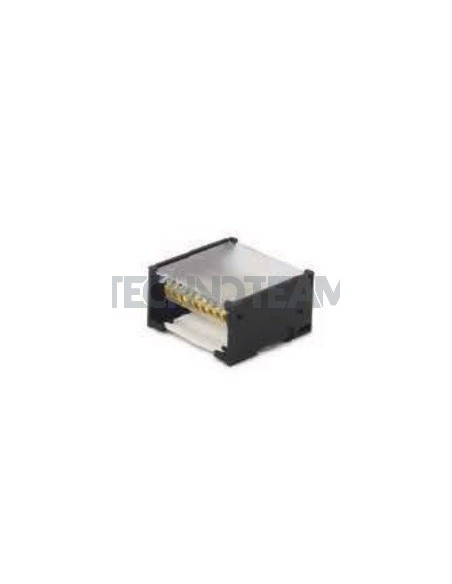 Blocco di distribuz.4poli 4x[IN:1x(16mm2) OUT:8x(10mm2)] Cu