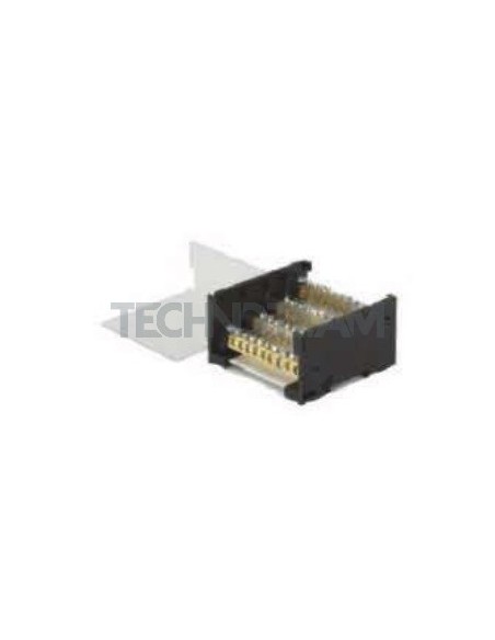 Blocco di distribuz.4poli 4x[IN:1x(16mm2) OUT:8x(10mm2)] Cu