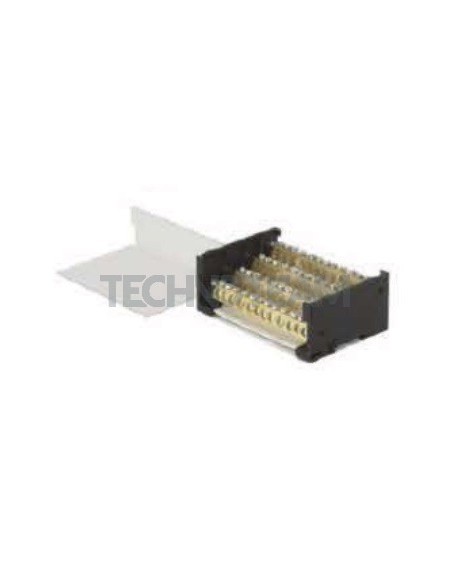 Blocco di distribuz.4poli 4x[IN:2x(35mm2) OUT:10x(16mm2)] Cu