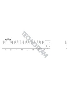 Busbar fork 1pole isolated 17,8mm ES 10610