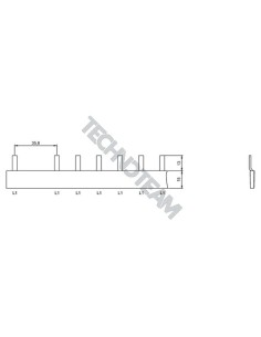 Busbar fork 1pole isolated 35,6mm ES S1FI2LS