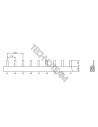 Busbar isolated pin 2poles isolated 50mm2 17,8mm/35,6mm