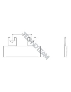 Barra forcella 1polo isolata 27mm ES G12709/16
