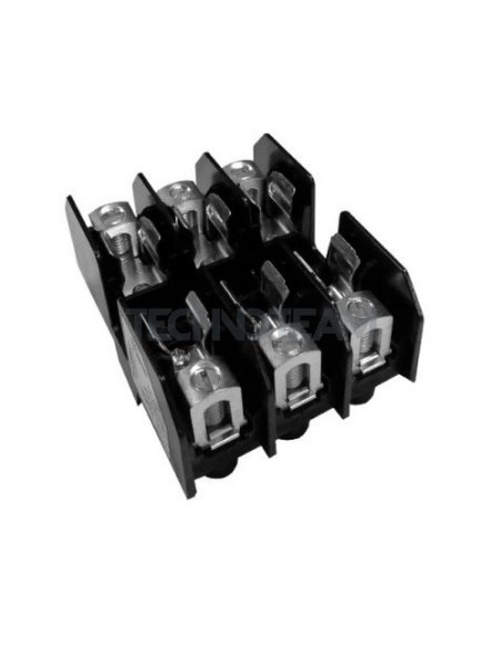 Fuse holder open type 600V midget 3P 30A box cage connection