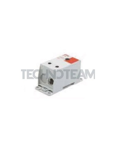 Blocco di distribuz.1polo IN:1x(240mm2) OUT:2x(120mm2) rosso